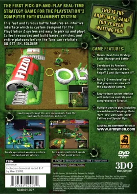 Army Men - RTS box cover back